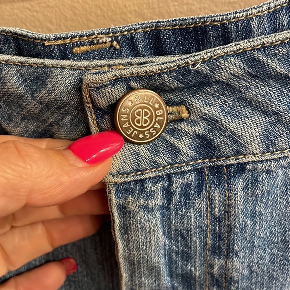 BILL BLASS women’s SOFT cotton denim pleated skirt zip front button closure sz 6 - Picture 2 of 10